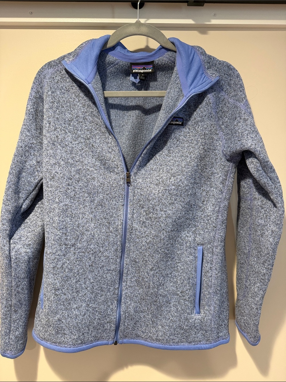 Patagonia Women's Heathered Light Blue Full-Zip Fleece Better Sweater